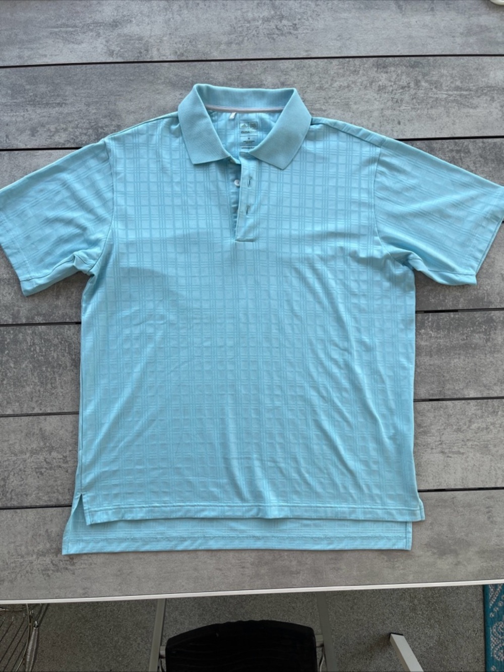 Adidas Golf ClimaCool Blue Collared Shirt Men’s Medium